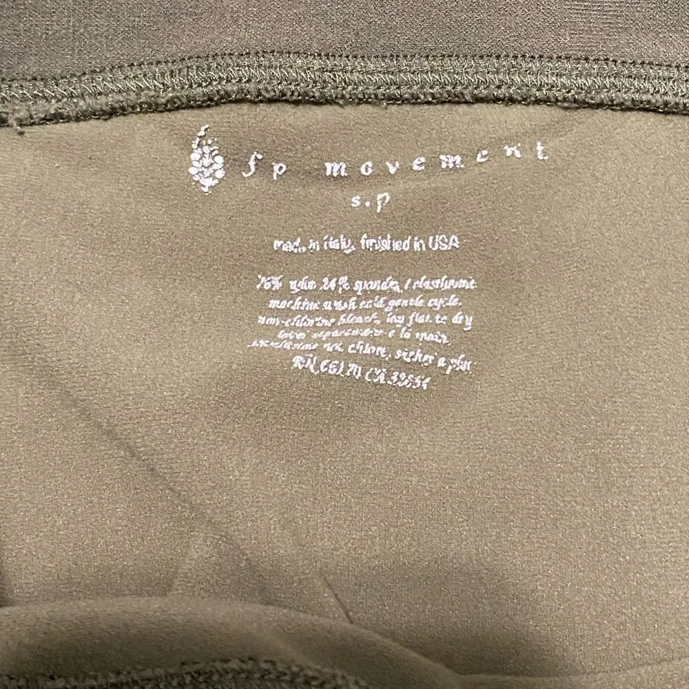 Free People Movement Dusty Olive Mesh Compression Leggings S - Picture 11 of 11